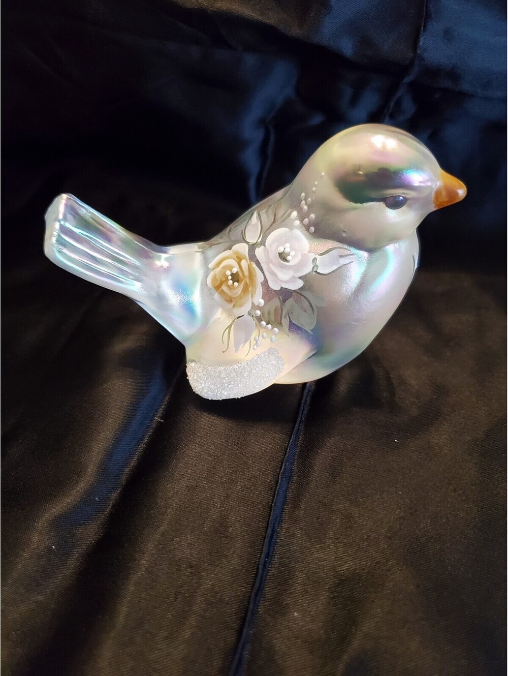 Fenton 95th Anniversary Romance Handpainted Bird Signed